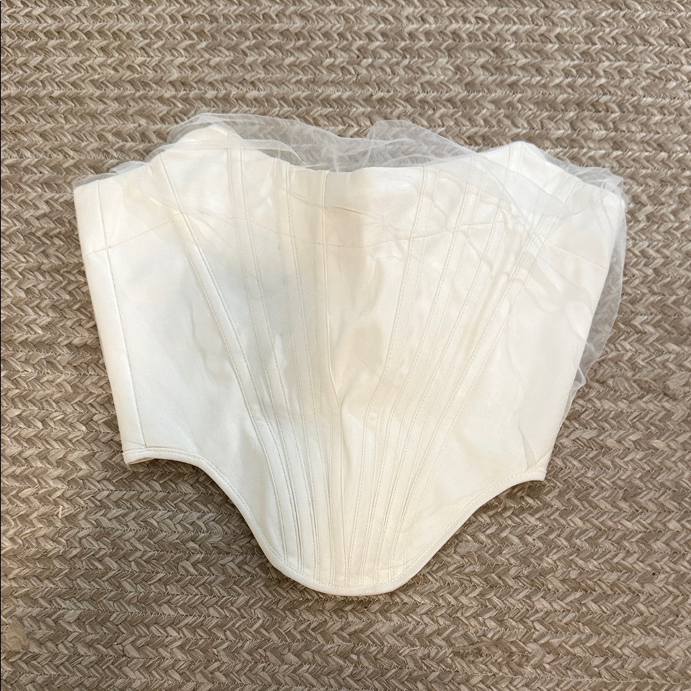 Windsor White Corset with Elegant Details